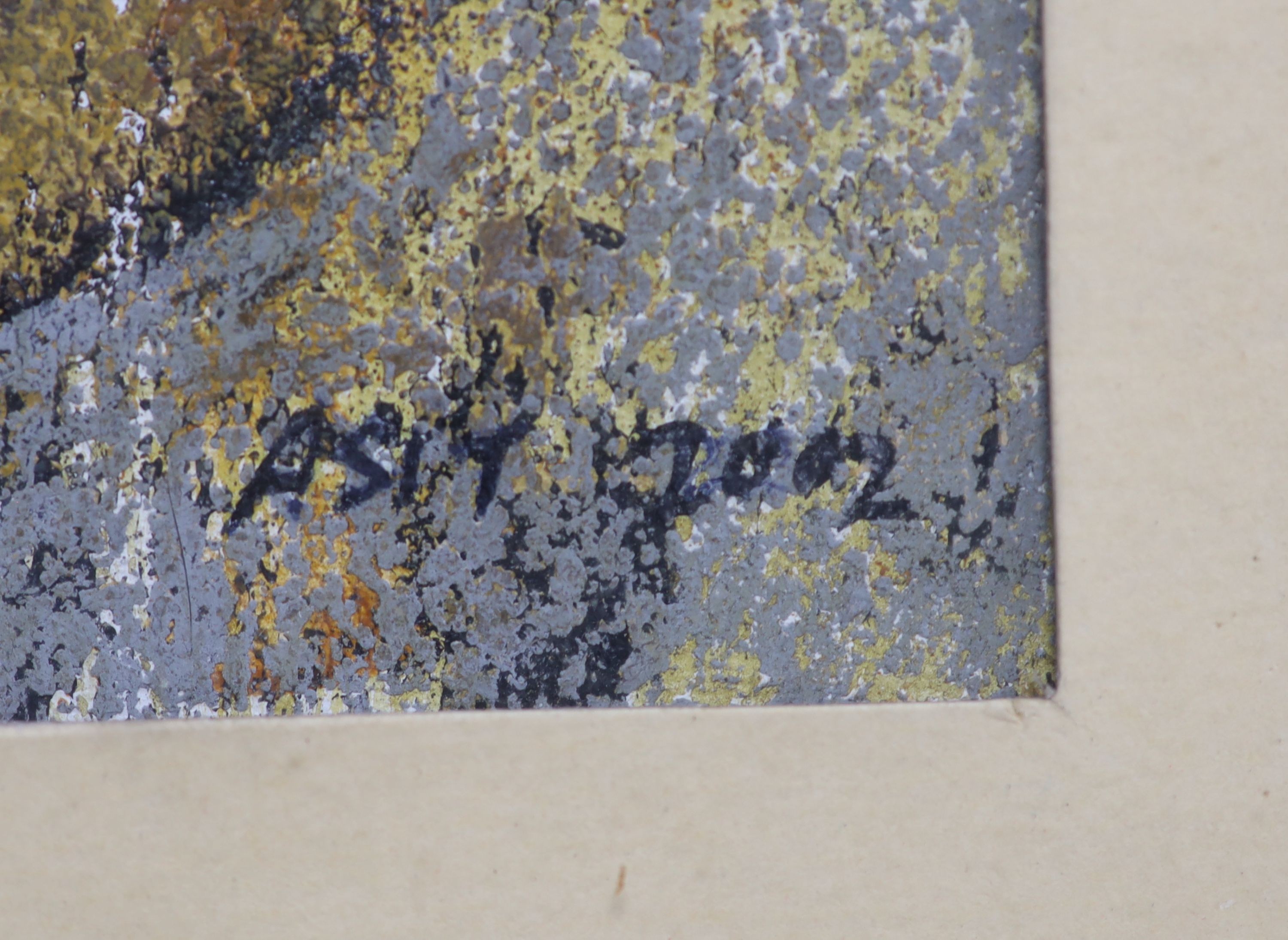 Asit Kumar ..., acrylic on canvas, 'Mirror', signed and dated 2002, 27 x 22cm